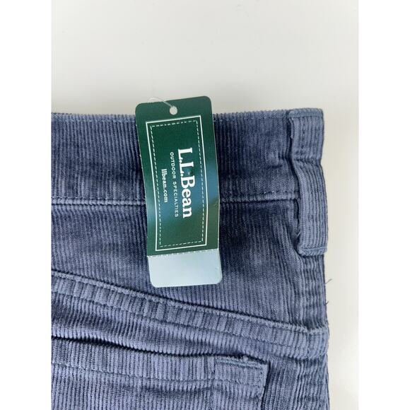 LL Bean Corduroy Pants Womens 6 Reg Favorite Fit Gray Cords Straight Leg 5 pocke - Picture 2 of 14